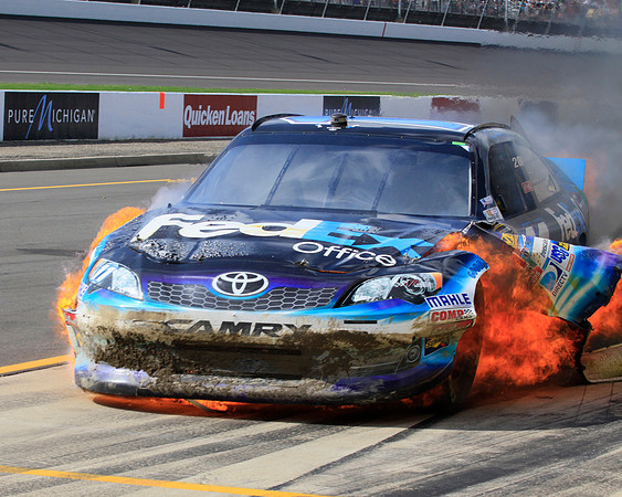 Denny Hamlin fireball